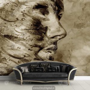 پوستر دیواری چهره و خطاطی ba-2301