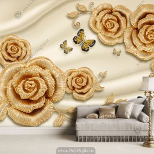 پوستر دیواری گل رز جواهری ba-2610