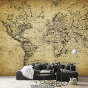 پوستر دیواری نقشه جهان ba-2858