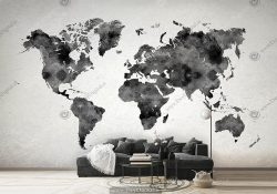 پوستر دیواری نقشه جهان ba-2859