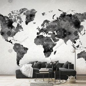 پوستر دیواری نقشه جهان ba-2859