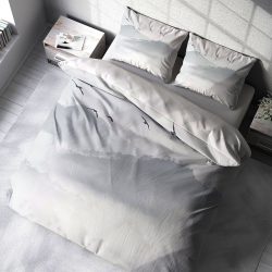 سرویس روتختی دو نفره طرح نقاشی آبرنگی