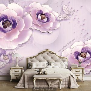 پوستر دیواری گل سه بعدی ba-4303