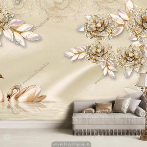 پوستر سه بعدی برای پذیرایی گل