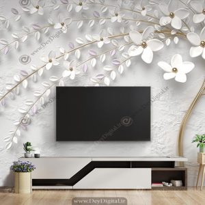 پوستر دیواری گل برجسته برای پشت ال سی دیba-4635