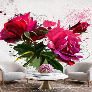 پوستر دیواری گل نقاشی