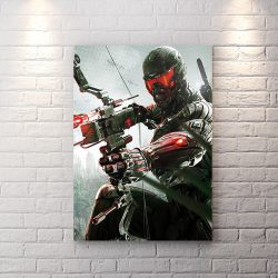 تابلو اتاق گیمینگ طرح بازی crysis با زمینه روشن