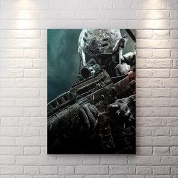 تابلو شاسی گیمینگ طرح call of duty با تم تیره