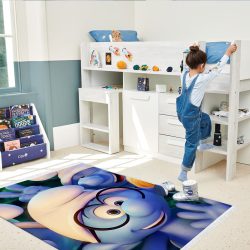 فرش چاپی طرح اسمورف عینکی