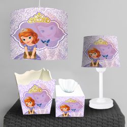 ست چراغ خواب و لوستر طرح پرنسس سوفیا