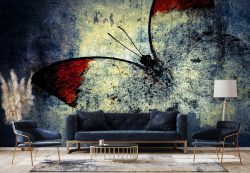 پوستر دیواری پتینه و پروانه ba-5803