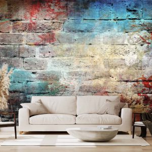 پوستر دیواری دیوار آجر سیمانی ba-5951