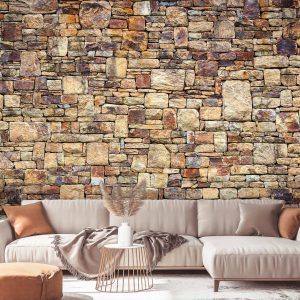 پوستر دیواری سه بعدی دیوار سنگی ba-5954