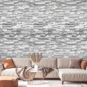 کاغذ دیواری سه بعدی آجر سفید ba-5960