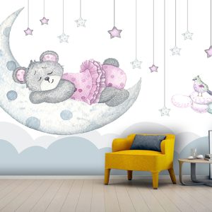 پوستر دیواری فانتزی طرح خرصی و ماه و ستاره