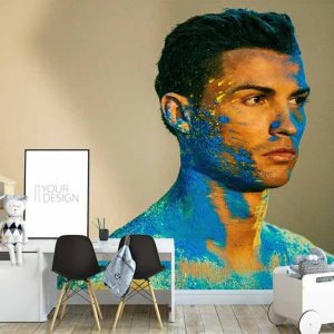 کاغذ دیواری سه بعدی طرح فیس رونالدو