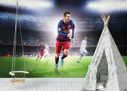 کاغذ دیواری سه بعدی طرح بازیکن بارسلونا