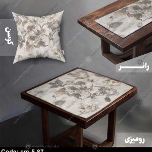 رانر و رومیزی طرح گل کد cm-5-87