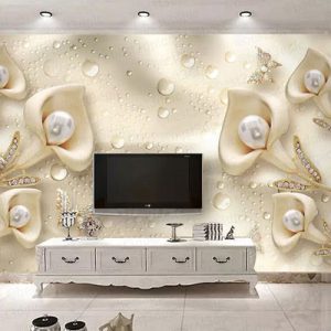 پوستر دیواری گل طلای شیپوری