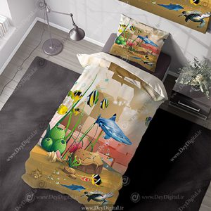 روتختی طرح کارتونی کوسه و ماهی