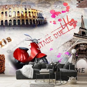 کاغذ دیواری برج ایفل پسرانه