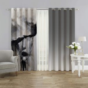 پرده پانچ فانتزی طرح چهره زن pk-2065b