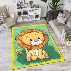 فرش چاپی طرح عروسکی شیر جنگل