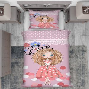 روتختی دخترانه یک نفره صورتی pk-2110b