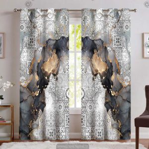 پرده پانچی طرح سنگ مرمر pk-2534b