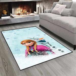 فرش چاپی طرح آنا و اولاف در فیلم فروزن