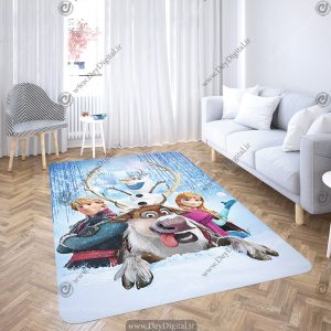 فرش چاپی طرح السا و آنا و کریستوف