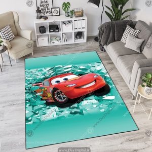 فرش چاپی پسرانه طرح مک کوئین