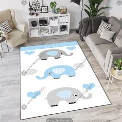 فرش سه بعدی کوذک طرح فیل