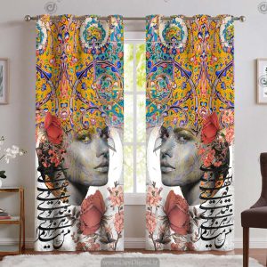 پرده پانچی چهره و خطاطی سنتی pk-2971