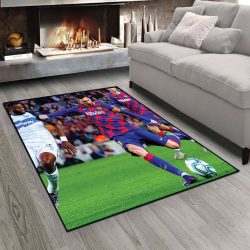 فرش چاپی طرح مسی در تیم بارسلونا