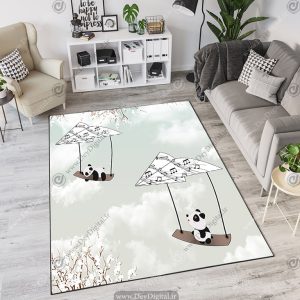 فرش اتاق بچه طرح پاندا عروسکی