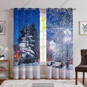 پرده چاپی طبیعت زمستان pk-3326