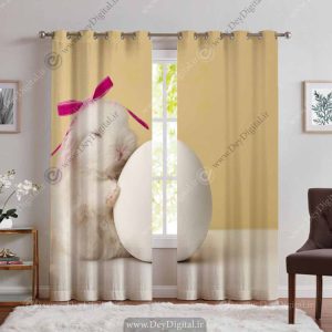 پرده پانچی خرگوش سفید pk-3685