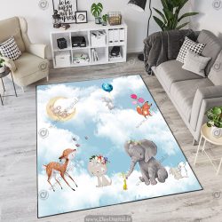 فرش اتاق کودک طرح فیل