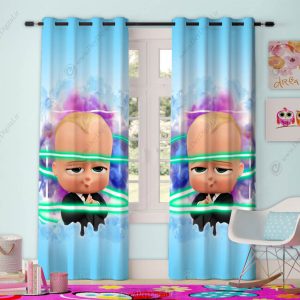 پرده طرح پسرانه بچه رئیس pk-4121