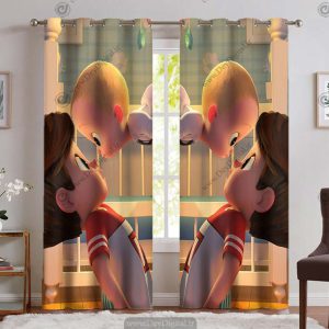 پرده چاپی پسرانه طرح بچه رییس