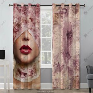 پرده پانچی مدل چهره زن pk-4156