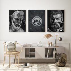 تابلو شاسی شیک برای آرایشگاه مردانه