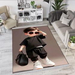 فرش سه بعدی اتاق پسر طرح پینترستی