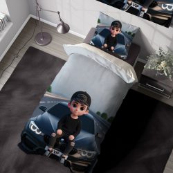 روتختی پسرانه شیک و فانتزی طرح پسرک ماشین سوار